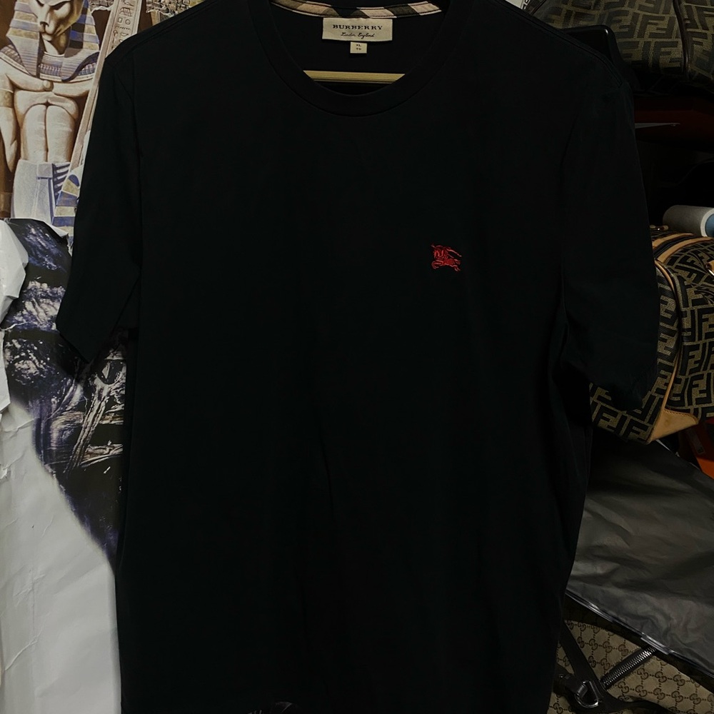 Burberry Logo Black T-Shirt Preowned Men’s Size Medium
